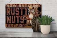 Blechschild Spruch 30x20cm Fix-it Shop rusty nuts Garage