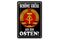 Blechschild Spruch 20x30cm schöne Grüße...