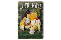 Blechschild Essen 20x30cm Le Fromage Käse Sorten Cheese