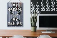 Blechschild Vintage 20x30cm my Garage my rules