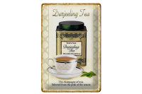 Blechschild Tee 20x30cm Darjeeling Tea champagne of teas