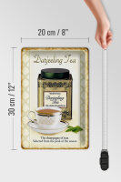 Blechschild Tee 20x30cm Darjeeling Tea champagne of teas