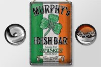 Blechschild Alkohol 20x30cm Murphy´s Irish Bar Whiskey