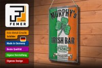 Blechschild Alkohol 20x30cm Murphy´s Irish Bar Whiskey