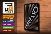 Blechschild Spruch 20x30cm Espresso Kaffee