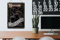 Blechschild Spruch 20x30cm Cappuccino with friends
