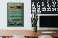 Blechschild Spruch 20x30cm Dad´s Shed open evening weekends