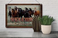 Blechschild Pferde 20x30cm welcome friends