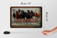 Blechschild Pferde 20x30cm welcome friends