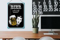 Blechschild Spruch 20x30cm Bier schmeckt immer