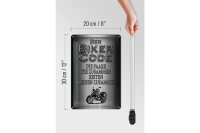 Blechschild Motorrad 20x30cm Biker Code Paare zusammen