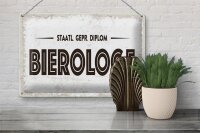 Blechschild 30x20cm staatlich geprüfter Bierologe
