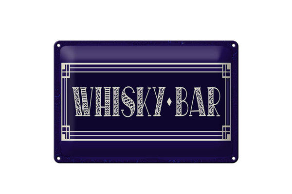Blechschild 30x20cm Whisky Bar