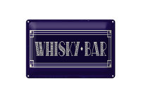 Blechschild 30x20cm Whisky Bar