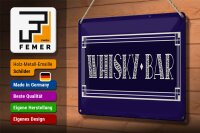 Blechschild 30x20cm Whisky Bar