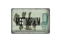 Blechschild Hinweis 30x20cm Meetingraum Toilette Hund