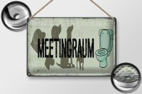 Blechschild Hinweis 30x20cm Meetingraum Toilette Hund