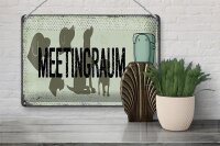 Blechschild Hinweis 30x20cm Meetingraum Toilette Hund