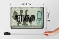 Blechschild Hinweis 30x20cm Meetingraum Toilette Hund