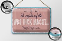Blechschild Spruch 30x20cm verzichte auf Waage Spiegel Fotos