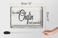 Blechschild Spruch 30x20cm Hier arbeitet die Chefin noch persönlich