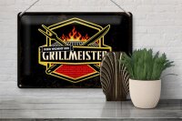 Blechschild Spruch 30x20cm Hier wohnt ein Grillmeister