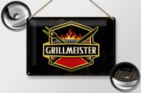 Blechschild Spruch 30x20cm Grillmeister