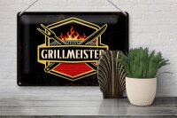 Blechschild Spruch 30x20cm Grillmeister