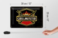 Blechschild Spruch 30x20cm Grillmeister