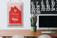 Blechschild Spruch 20x30cm Zuhause ist da wo Mama ist