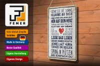 Blechschild Spruch 20x30cm genieße die Sonne