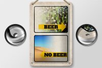 Blechschild Alkohol 12x18cm Bild Beer No Beer Bier