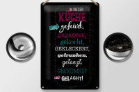 Blechschild Spruch 20x30cm In dieser Küche wird Aufzählung