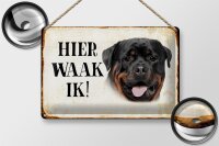 Blechschild Spruch 30x20cm holländisch Hier Waak ik...