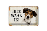 Blechschild Spruch 30x20cm holländisch Hier Waak ik...