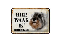 Blechschild Spruch 30x20cm holländisch Hier Waak ik...