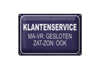 Blechschild Hinweis 30x20cm holländisch...