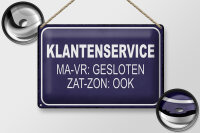 Blechschild Hinweis 30x20cm holländisch...