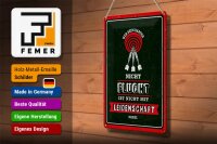 Blechschild Spruch 20x30cm Wer beim Daten nicht flucht