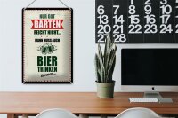 Blechschild Spruch 20x30cm Nur gut Darten reicht nicht muss Bier trinken