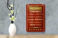 Blechschild Spruch 12x18cm Mama Trösterin Lehrerin immer da