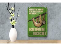 Blechschild Spruch 12x18cm heute habe ich brutalst viel