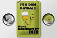 Blechschild Alkohol 12x18cm für den Notfall...