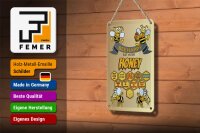 Blechschild Spruch 12x18cm Bee happy eat more honey Honig