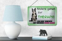 Blechschild Spruch 18x12cm ich geh mit meinem Hund Gassi
