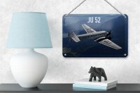 Blechschild Flugzeug 18x12cm JU 52 in der Luft