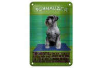 Blechschild Spruch 12x18cm Schnauzer Hund temperamentvoll