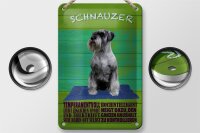 Blechschild Spruch 12x18cm Schnauzer Hund temperamentvoll