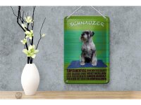 Blechschild Spruch 12x18cm Schnauzer Hund temperamentvoll