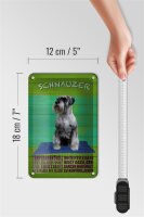 Blechschild Spruch 12x18cm Schnauzer Hund temperamentvoll